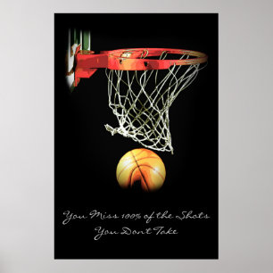 Poster av Achievement Motivational Quote Basketbal