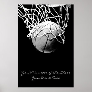 Poster av Achievement Motivational Quote Basketbal