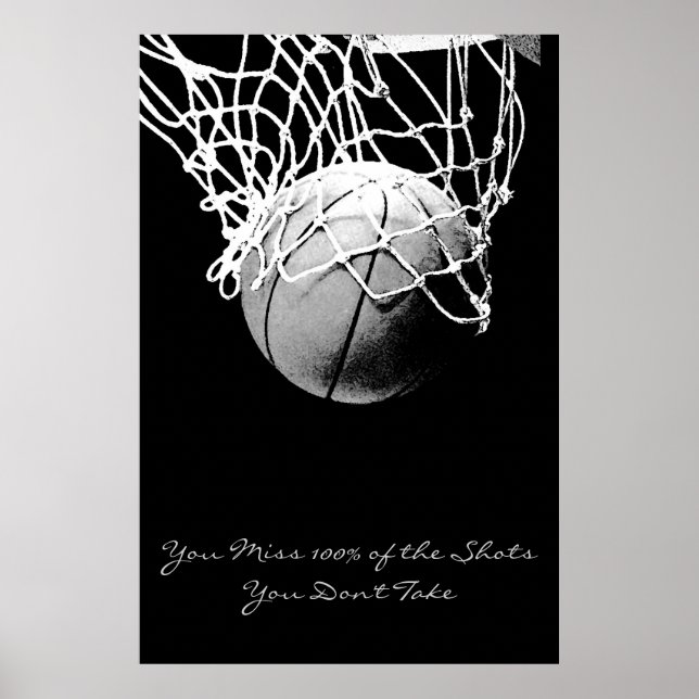 Poster av Achievement Motivational Quote Basketbal (Framsidan)