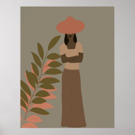 Poster av African American Facless Abstrakt Woman