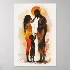 poster av afrikansk abstrakt art