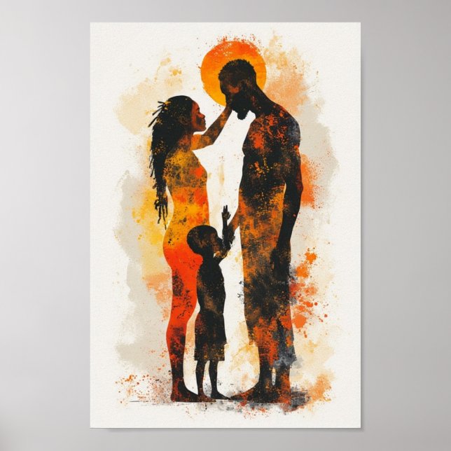 poster av afrikansk abstrakt art (Framsidan)