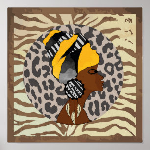 Poster av afrikansk boho-teckning