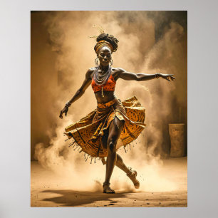 Poster av afrikansk dansare