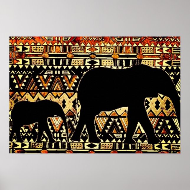 Poster av afrikansk elefant (Framsidan)