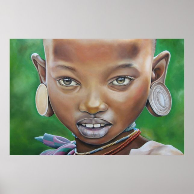 Poster av afrikansk flicka (Framsidan)