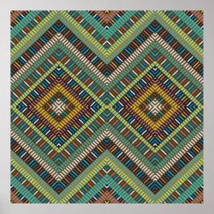 Poster av afrikansk geometrisk motif