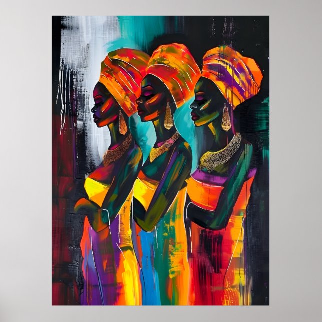 Poster av afrikansk kvinna (Framsidan)