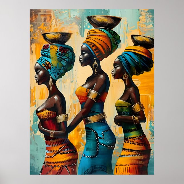 Poster av afrikansk kvinna (Framsidan)
