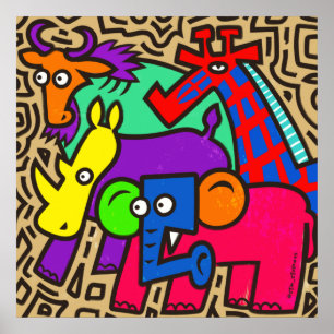 Poster av afrikansk Wildlife Art