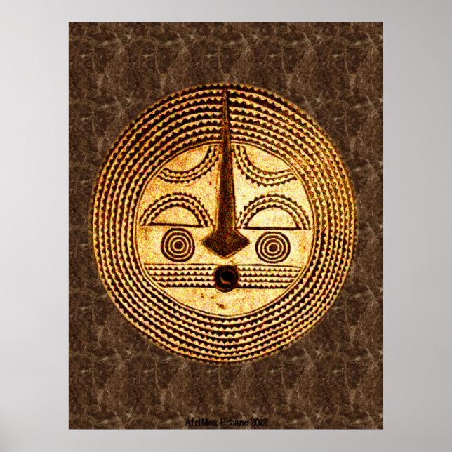 Poster av AfriMex Urbano Burkino Faso Mask (Framsidan)