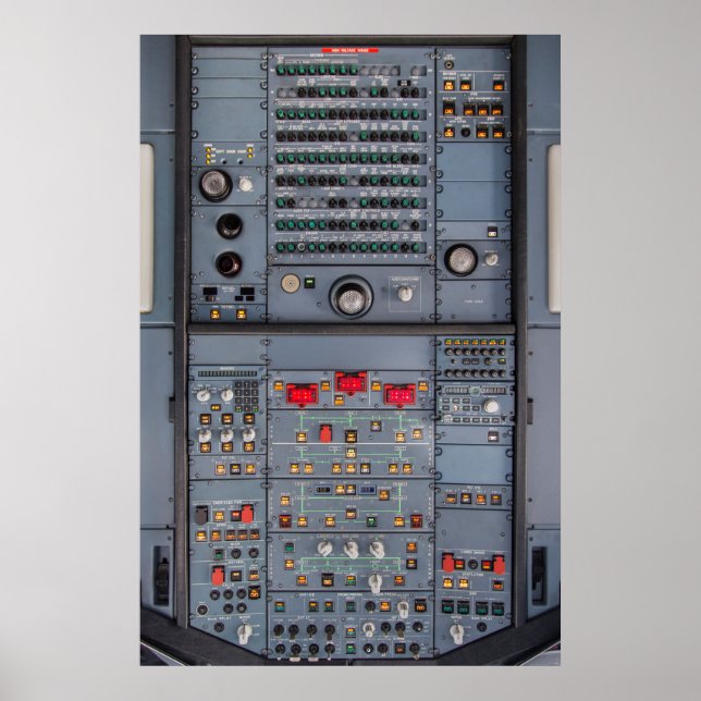 Poster av Airbus A321 Overhead Panel (Framsidan)