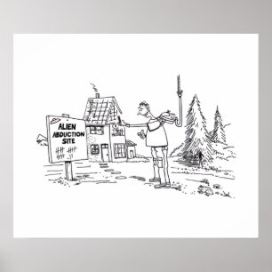 Poster av alienbortföringsprojektionsyta