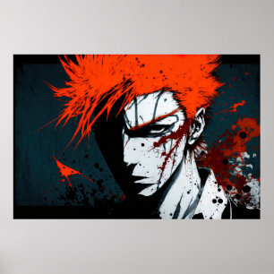 Poster av animeringstecken Vattenfärgsmurg