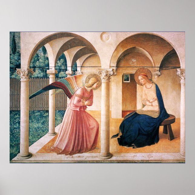POSTER av ANNONSERING av Fra Beato Angelico (Framsidan)
