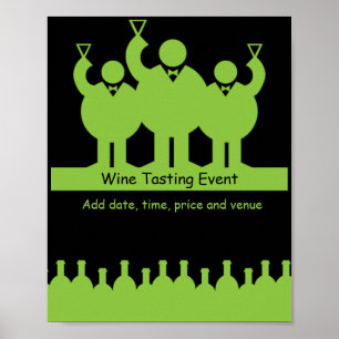 Poster av annonsering för Vin-provningshändelse