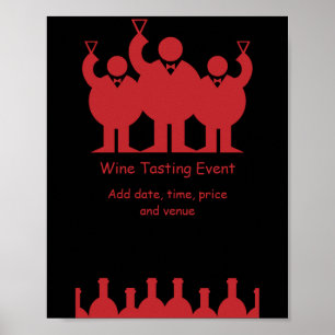 Poster av annonsering för Vin-provningshändelse