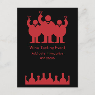 Poster av annonsering för Vin-provningshändelse Vykort