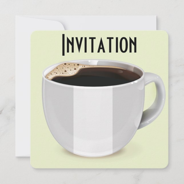 Poster av annonsering om vintage-kaffe inbjudningar (Framsida)