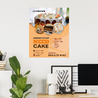 Poster av Anpassningsbar för bakverk