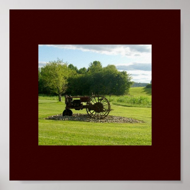 Poster av antika traktorer (Framsidan)