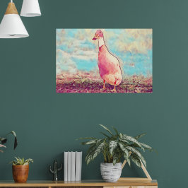 Poster av Aqua Blue Peachy Anka Art Decor