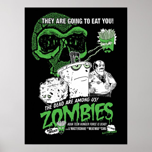 Poster av Aqua Tonåring Hungrig Force Zombies  (Framsidan)