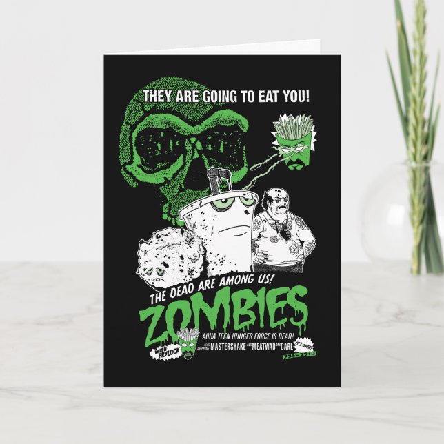 Poster av Aqua Tonåring Hungrig Force Zombies  Kort (Framsida)