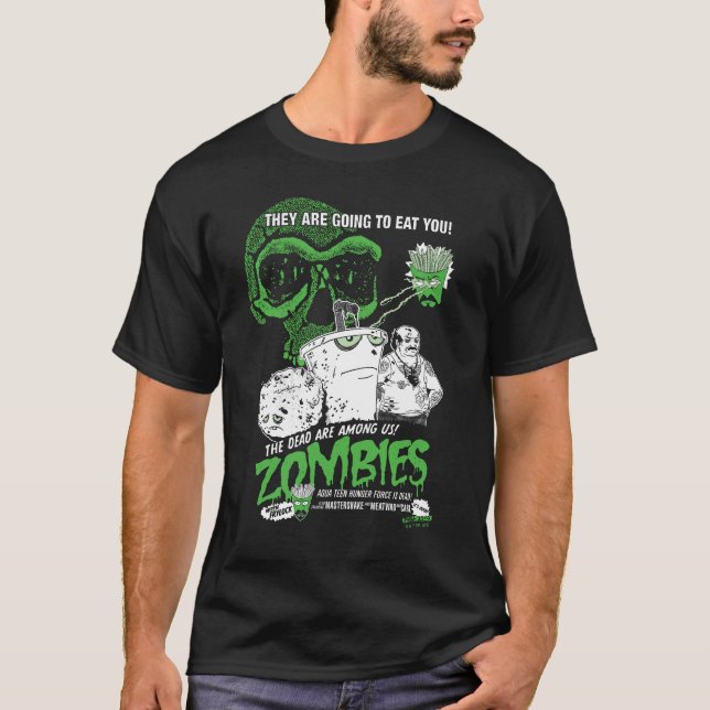 Poster av Aqua Tonåring Hungrig Force Zombies  T Shirt (Framsida)