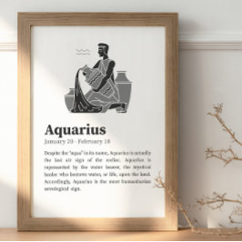 Poster av Aquarius Zodiac-tecken