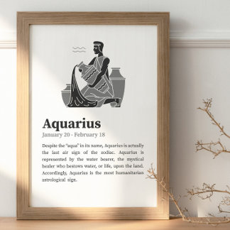 Poster av Aquarius Zodiac-tecken