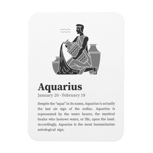 Poster av Aquarius Zodiac-tecken Magnet (Vertikal)
