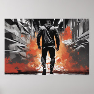 Poster av arbetsgruppsuttryck för Vibrant Abstrakt