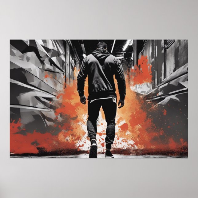 Poster av arbetsgruppsuttryck för Vibrant Abstrakt (Framsidan)