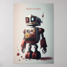Poster av återrobot - Redo till