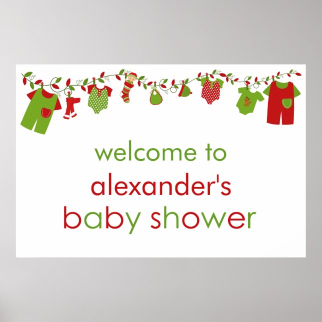Poster av Baby Boy Baby Shower (Framsidan)
