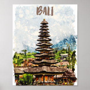 Poster av Bali Indonesia Ulun Danu Beratan Temple