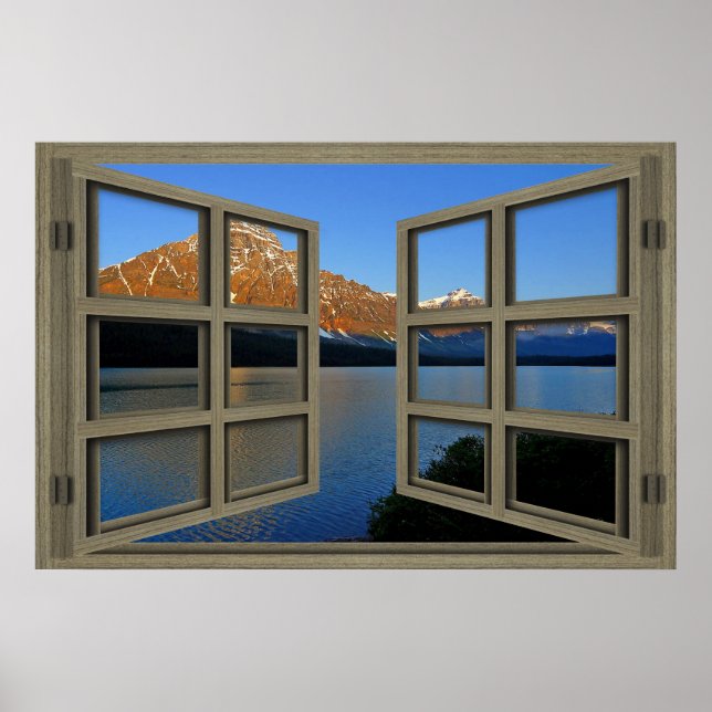 Poster av Banff nationalpark 6 Pane Open Window (Framsidan)