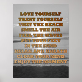 Poster av Beachy inspirational Quote Sunset