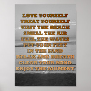 Poster av Beachy inspirational Quote Sunset
