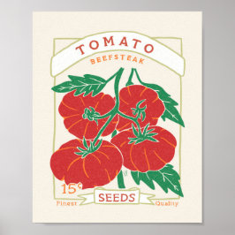 Poster av Beefsteak Tomato Seed Packet