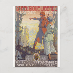 Poster av befriad belgisk propaganda vykort