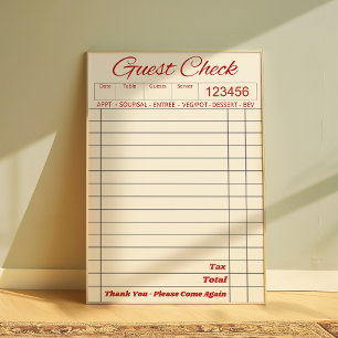 Poster av Beige Guest Check Aesthetic Wall Art