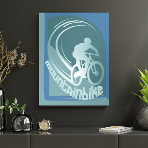 Poster av bergscykcykur MTB