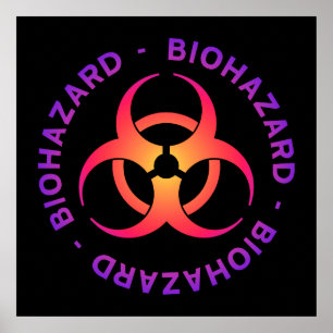 Poster av biofarosymbol