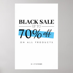 Poster av Black Fredag Sale Business Rabatt Store