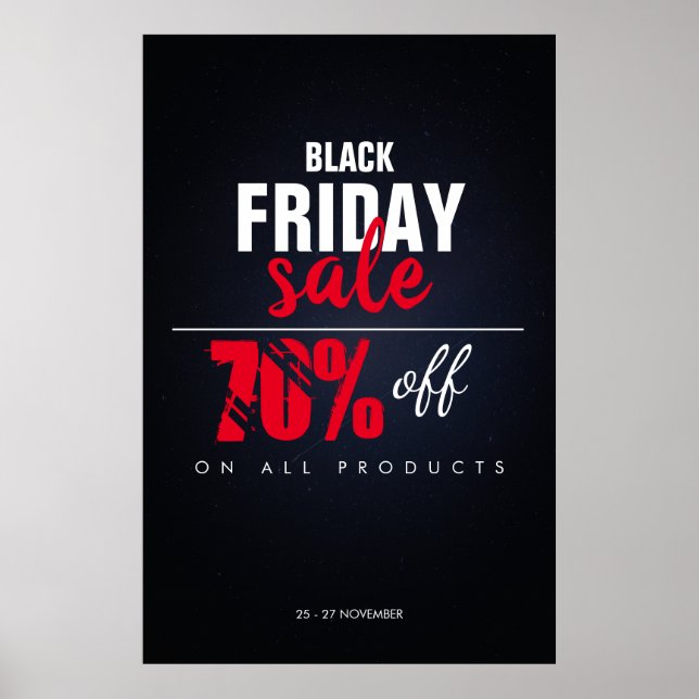Poster av Black Fredag Sale Business Rabatt Store (Framsidan)