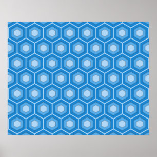 Poster av blåfärgad Hex i himlar