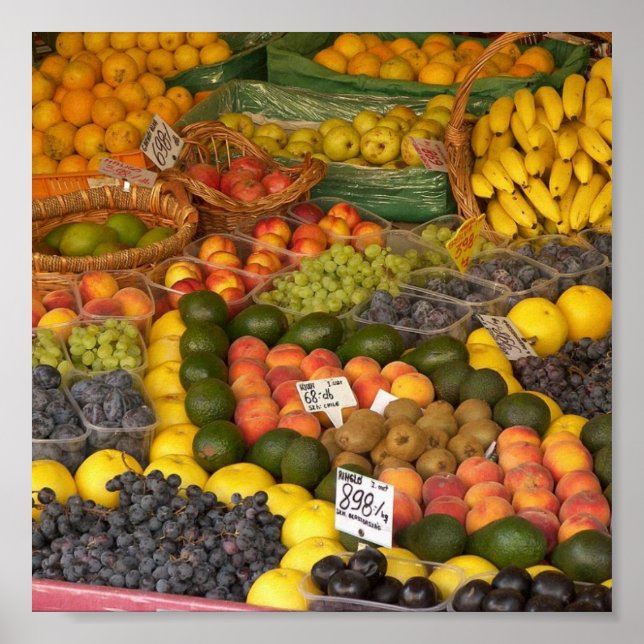 Poster av blandade frukter (Framsidan)