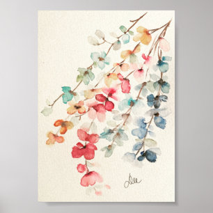 Poster av blommigt Waterfall Premium Canvas (5x7)